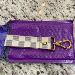 Up-cycled Refreshed Louis Vuitton Keychain Accessory Dambier Azur